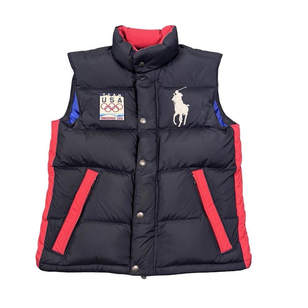 Polo Ralph Lauren Puffer Vest Mens Small Team USA Olympic Vancouver 2010
